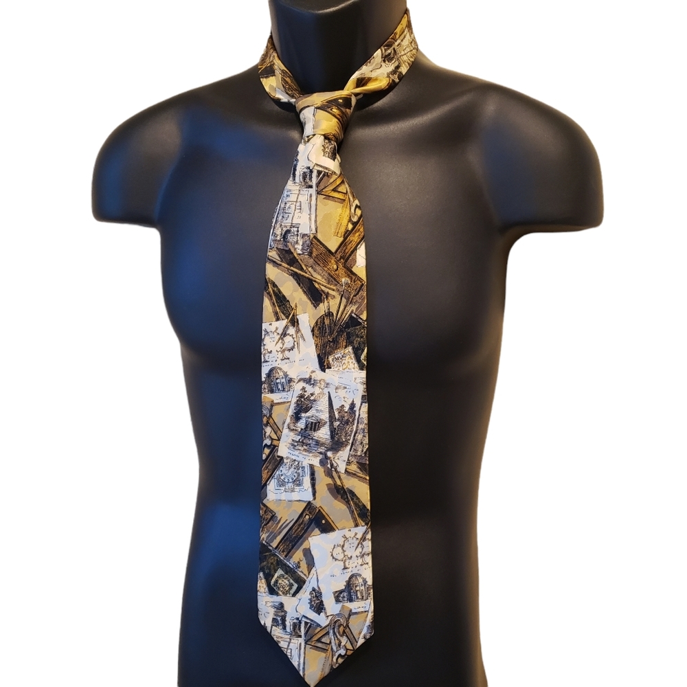 Structure Italian Fabric Silk Mens Tie